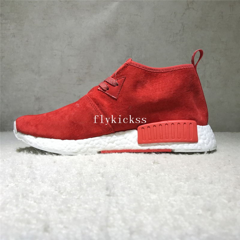 Real Boost Adidas NMD Chukka Suede Red